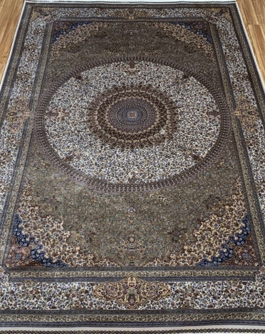 Ковер турецкий 2008G QUM (Шелк+Модал, бежевый, кремовый)