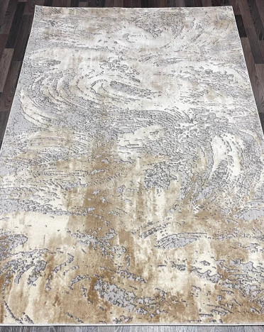 Ковер турецкий 26565A BYONCE (PP Heatset Высокоплотный, бежевый, серый)