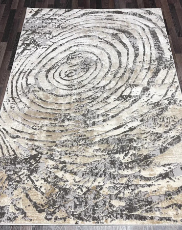 Ковер турецкий 26657A BYONCE (PP Heatset Высокоплотный, бежевый, серый)