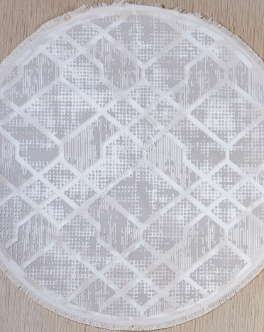 Ковер турецкий 4896A PALMA (Полиэстер, кремовый) круглый