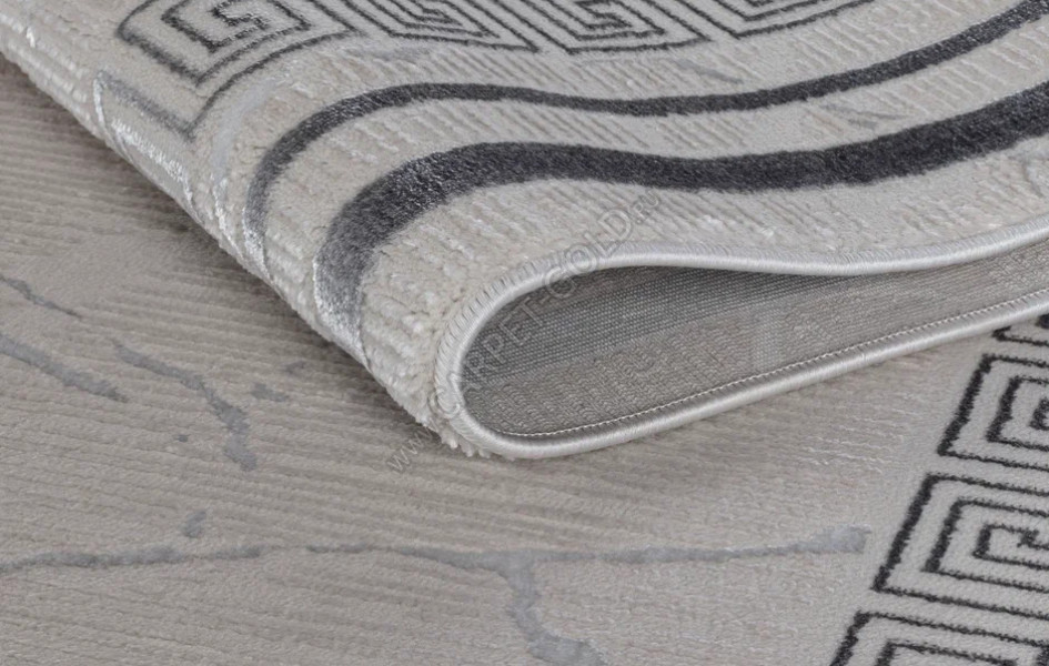 Ковер турецкий Leonidas B0740A GRAY WHITE