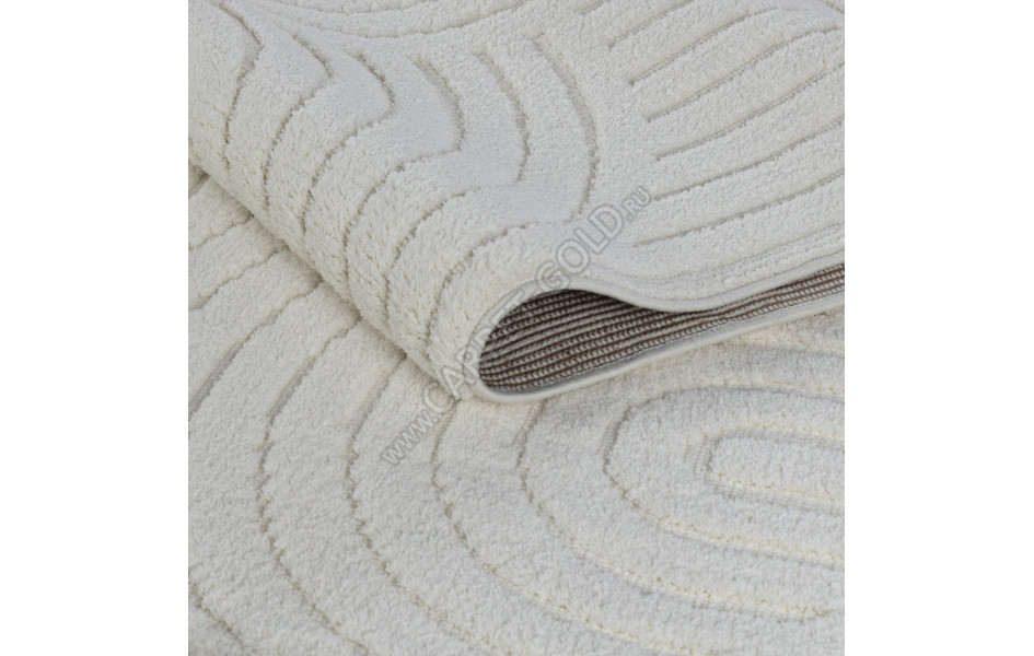 Рельефный турецкий ковер Sofia 0E419A WHITE