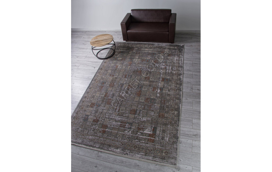 Ковер G078G2 - D.GREY / BEIGE - Прямоугольник - коллекция ROYAL