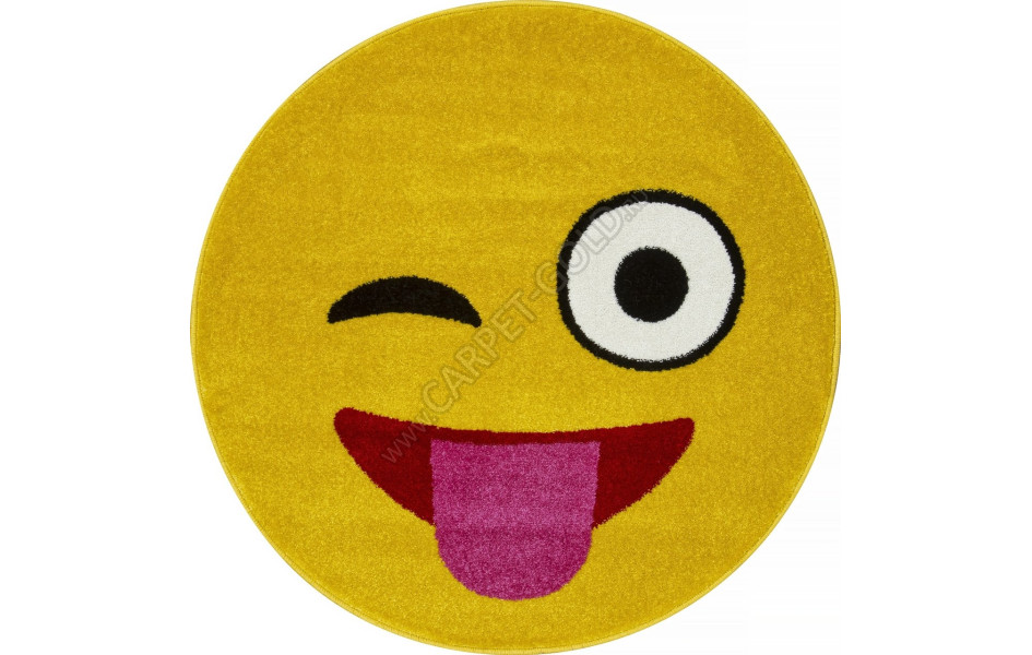 Ковер NC17 - YELLOW - Круг - коллекция SMILE