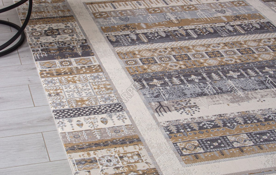 Ковер 00266 - GREY / BEIGE - Прямоугольник - коллекция DUBAI